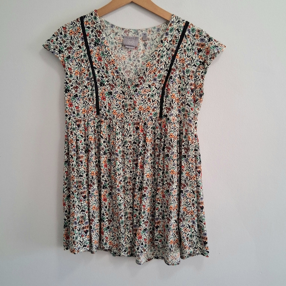 Vanessa Virginia Anthropologie Floral Blouse Lace Small - Picture 2 of 8